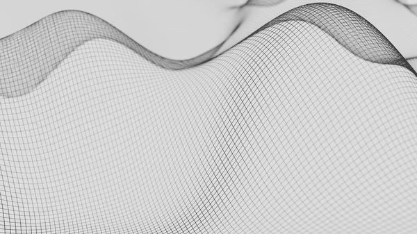 Astratto Semplice Illustrazione Bianco Nero Con Modello Linee Ondulate — Foto Stock