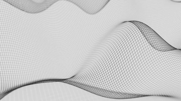 Abstract Eenvoudige Zwart Wit Illustratie Met Een Patroon Van Golvende — Stockfoto
