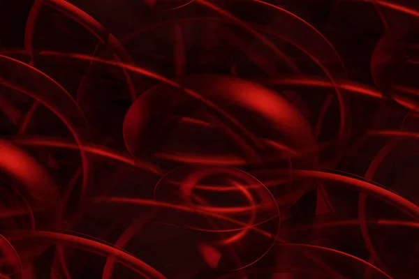 Illustratie Van Een Abstracte Kleurrijke Rode Achtergrond Met Spiralen Lijnen — Stockfoto