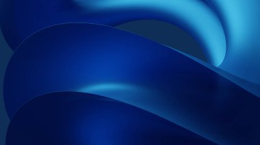 Dalgalı geometriyle soyut mavi arkaplan. Dijital illüstrasyon - 3d görüntüleme