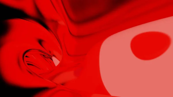 Abstrakt Röd Bakgrund Med Viftande Geometri Digital Illustration Återgivning — Stockfoto
