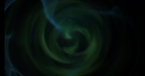 在黑色背景上旋转的绿色模糊挥动几何图形的视频动画 4K视频 — 图库视频影像