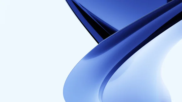 Absztrakt Színes Kék Háttér Hullámzó Geometriával Render Illusztráció Fehér Alapon — Stock Fotó