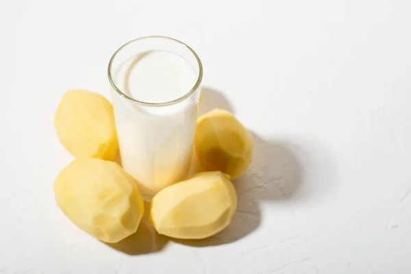 Latte Patate Nuova Alternativa Tendenza Base Vegetale Latte Dal Concetto — Foto Stock