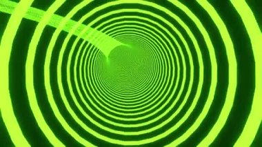 Parlak renk değiştiren daireler tünelinde uçuyor..