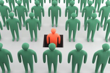 Kültürü, konuşma özgürlüğünü iptal et. Birçok insan figürü birini iptal eder. Kabadayılık, görmezden gelmek, toplumu boykot etmek. 3 Boyutlu Hazırlama