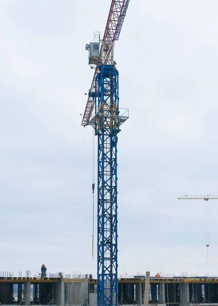 Construction Crane Construction Site Building Construction — Zdjęcie stockowe