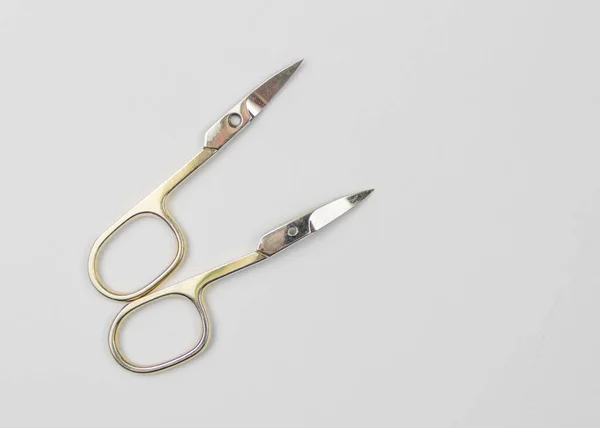 Concept Unsuccessful Manicure Broken Scissors — Foto Stock