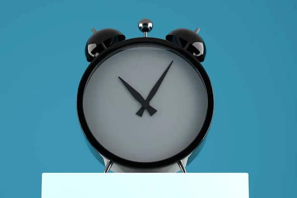 Alarm Clock Blue Background Place Text Render — стоковое фото