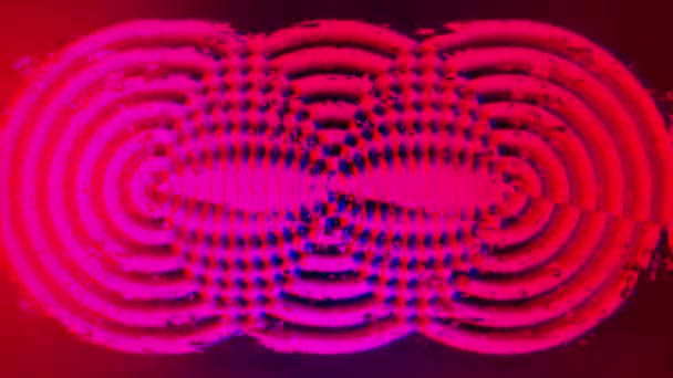 Спирали Скручены Наслоены Друг Друга Эффект Глюка Красный Сменный Цвет — стоковое видео