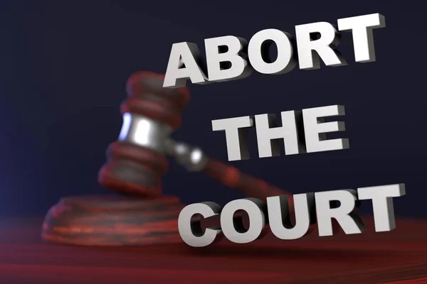 Abortar Tribunal Conceito Violação Dos Direitos Das Mulheres Aborto Martelo — Fotografia de Stock