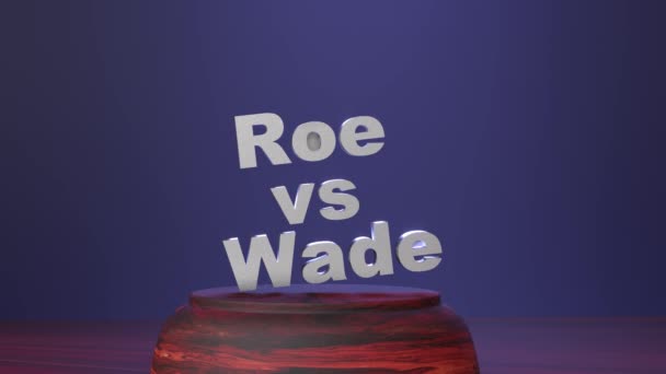 Roe Wade Inscriptie Gebroken Met Hamer Van Een Rechter Het — Stockvideo