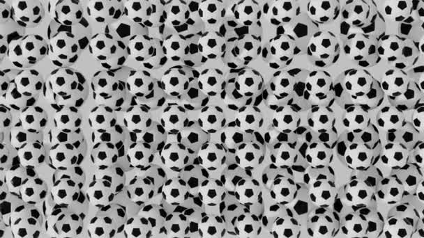 Lots Soccer Balls Moving Sports Background Looped Animation — Wideo stockowe