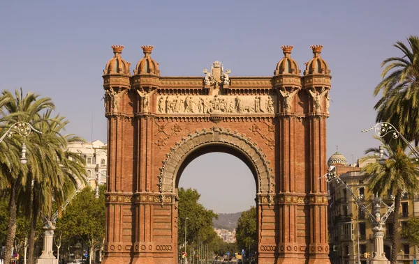 Barcelona, Katalonya, İspanya zafer yay. — Stok fotoğraf