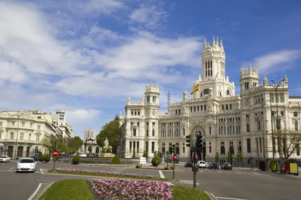 Plaza de Cibeles em Madrid, Espanha . — Fotografia de Stock