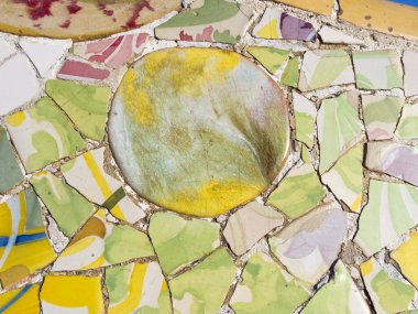 Mozaik antonio tarafından tasarlanan park guell gaudi Barcelona