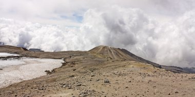 Glacier Volcano Nevado del Ruiz, Los Nevados Parque Nacional Nat clipart