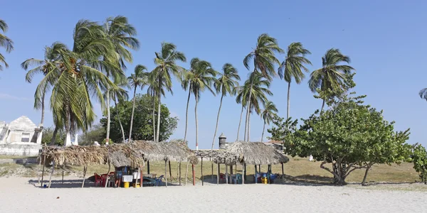 Kasteel op het strand in Cartagena de Indias, — Stockfoto