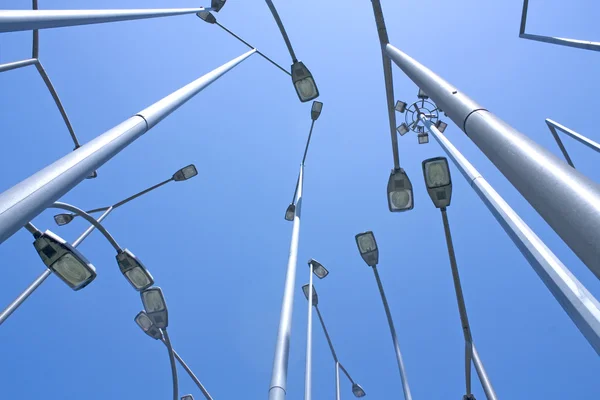 Grupo sobre las farolas — Foto de Stock