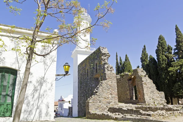 Stará ulice v colonia, uruguay. — Stock fotografie