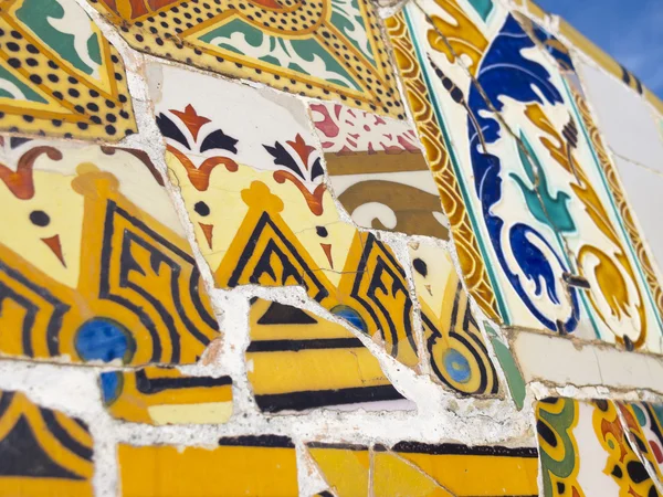 Bakgrund av antonio gaudi mosaik — Stockfoto