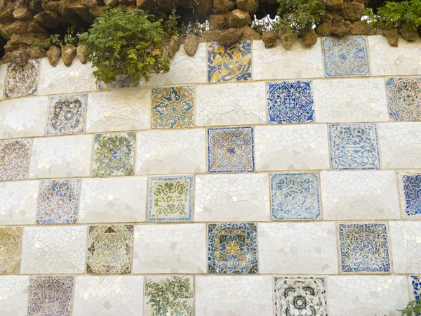 Arka plan Antonio gaudi mozaikler — Stok fotoğraf