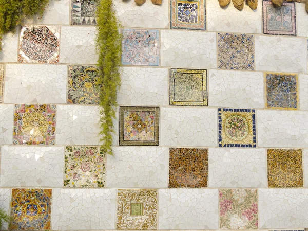 Background of Antonio Gaudi mosaics — Stock Photo, Image