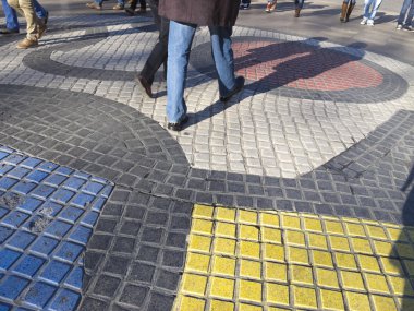 Miro'nun mozaik Rambla içinde