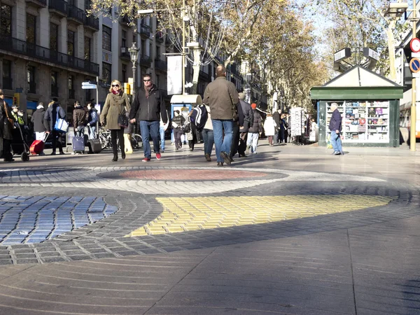 Το ramblas της Βαρκελώνης, Ισπανία. — Φωτογραφία Αρχείου