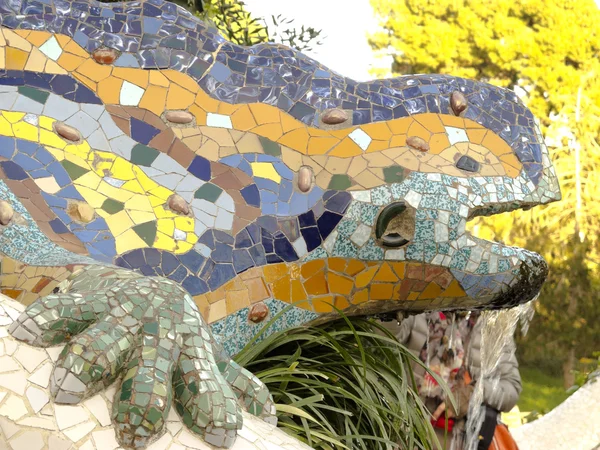 Dragon di Park Guell. Barcellona . — Foto Stock