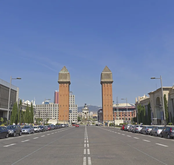 Plaza de Espanya in Barcelona, Spain. — Stock Photo, Image