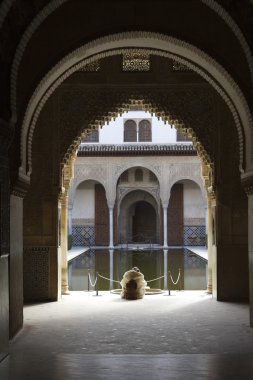 Silence and tranquility in the Alhambra clipart