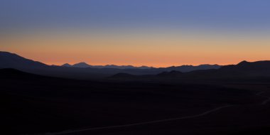 Sunset in Atacama desert. clipart