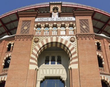 Bullring arenas, İspanya kare. Barcelona