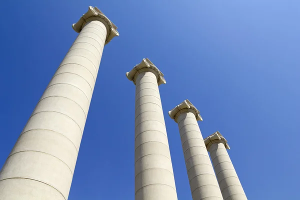 Four white columns, Barcelona — Stock Photo, Image