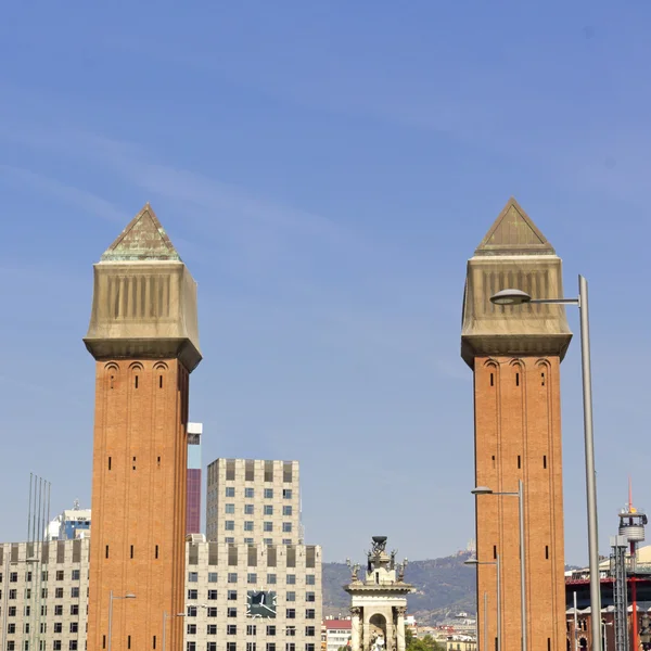 Plaza de Espanya in Barcelona, Spain. — Stock Photo, Image