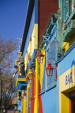 The colourful buildings  clipart