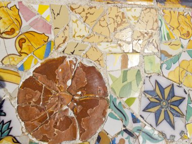 arka plan Antonio gaudi mozaikler