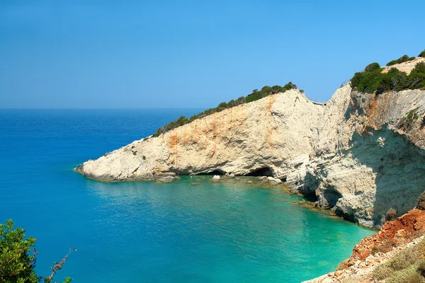 Porto Katsiki em Lefkada ilha Grécia — Fotografia de Stock