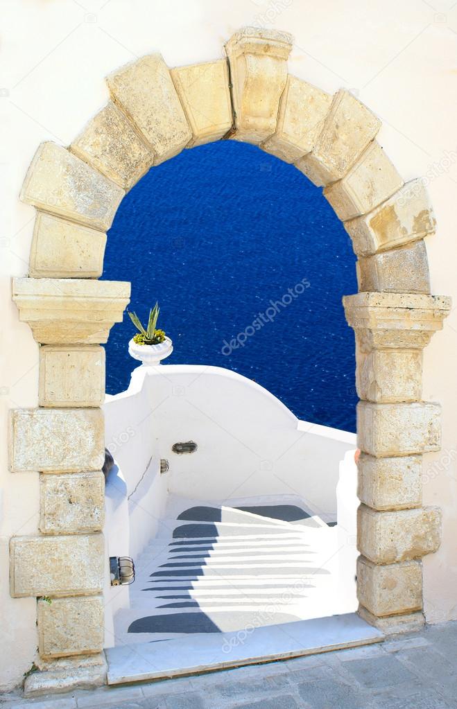 Greek traditional architecture in Santorini island, Greece