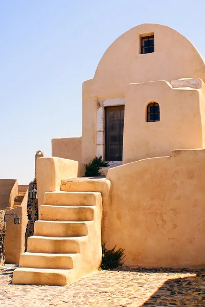 Antiguo castillo en la aldea Emporio en la isla de Santorini, Grecia —  Fotos de Stock