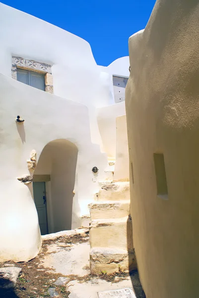 Arquitetura grega tradicional da aldeia de Oia em Santorini islã — Fotografia de Stock