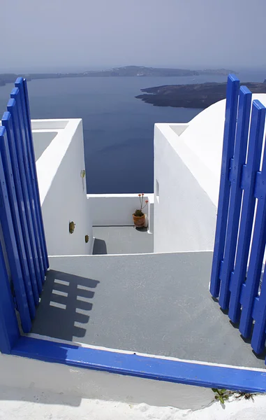Traditionell grekisk arkitektur byn oia på santorini islan — Stockfoto