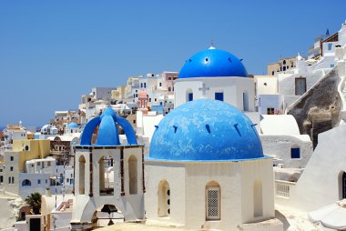 santorini Island oia köyün geleneksel Yunan mimarisi