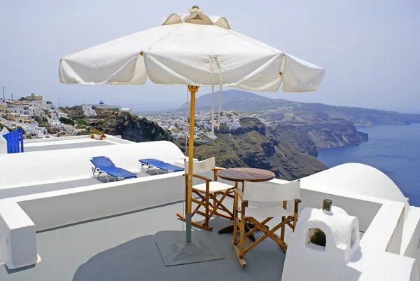 Arquitectura tradicional griega en la isla de Santorini, Grecia —  Fotos de Stock