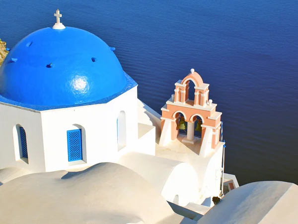 Hagyományos falu Thira: Santorini-sziget, Görögország — Stock Fotó