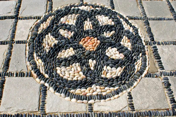 COBBLESTONE STREET on Mount Athos, Greece — Stock Photo, Image