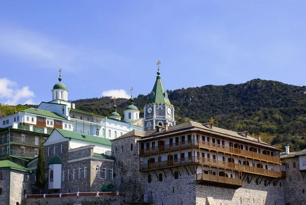 Russian monastery of the Holy Panteleimon at Athos, Greece — Stock Photo, Image
