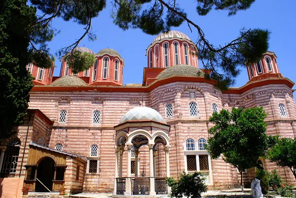 Leoforos klasztoru na górze athos, chalkidiki, Grecja — Zdjęcie stockowe