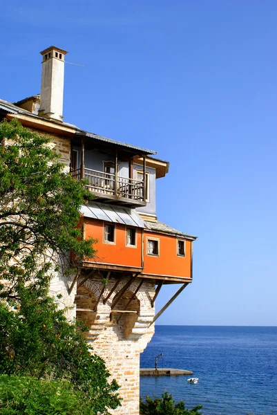 Kolostor Xenofontos a Mount Athos, Chalkidiki, Görögország — Stock Fotó